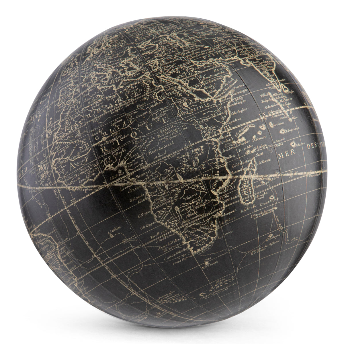Vaugondy Sphere, Black, 14cm by AUTHENTIC MODELS (vaugondy-sphere-black-14cm)