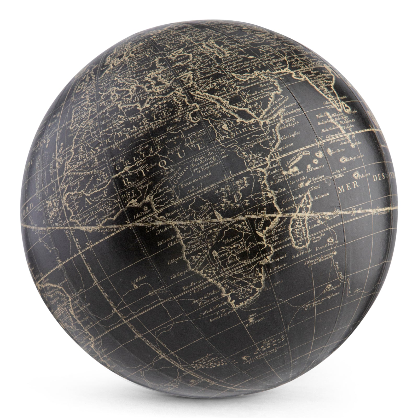 Vaugondy Sphere, Black, 14cm by AUTHENTIC MODELS (vaugondy-sphere-black-14cm)