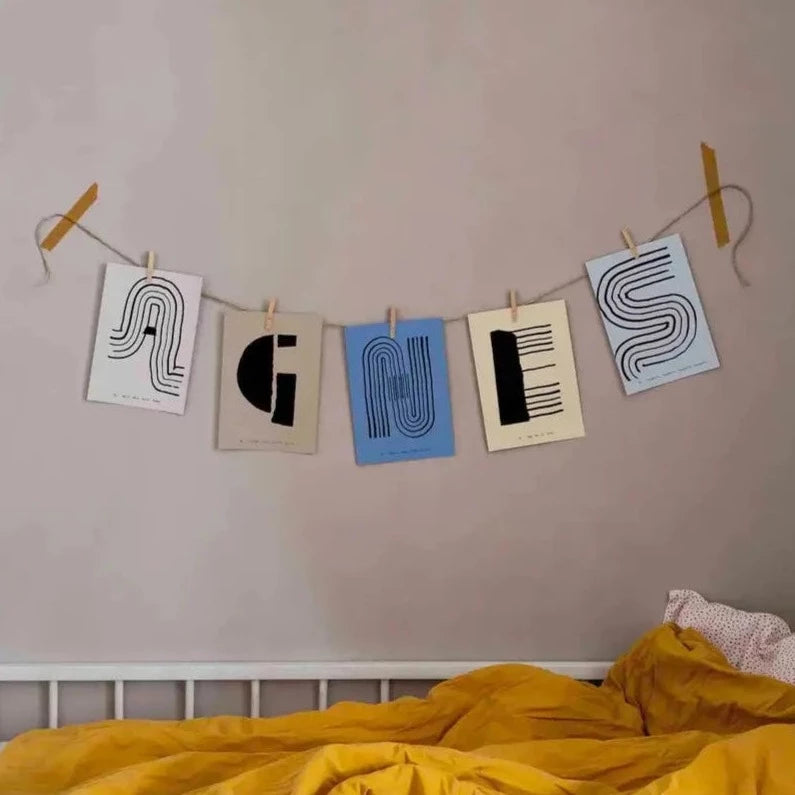 Alphabet Spaghetti by ATWTP - G Print by PAPER COLLECTIVE (paper-collective-alphabet-poster-print-g-print)