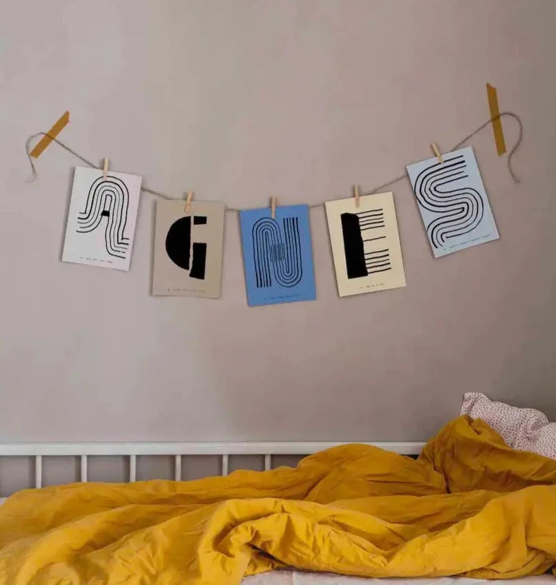Alphabet Spaghetti by ATWTP - S Print by PAPER COLLECTIVE (paper-collective-alphabet-poster-print-s-print)