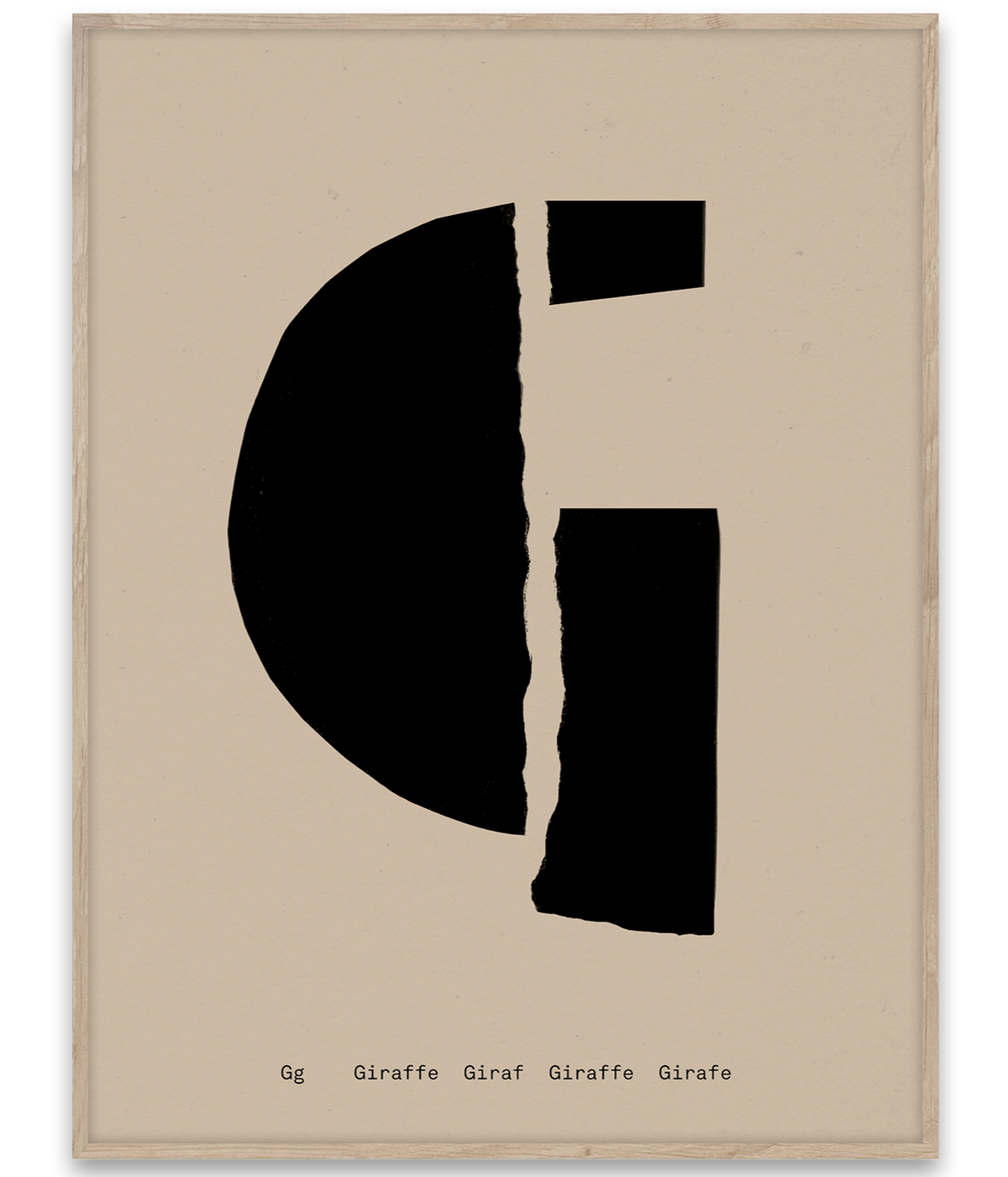 Alphabet Spaghetti by ATWTP - G Print by PAPER COLLECTIVE (paper-collective-alphabet-poster-print-g-print)