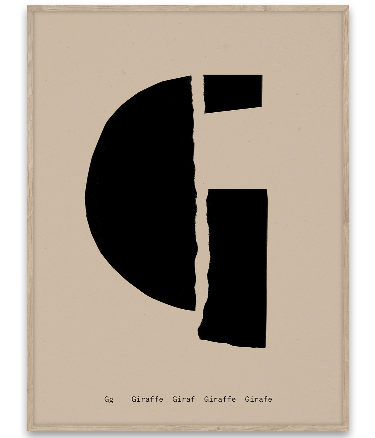 Alphabet Spaghetti by ATWTP - G Print by PAPER COLLECTIVE (paper-collective-alphabet-poster-print-g-print)