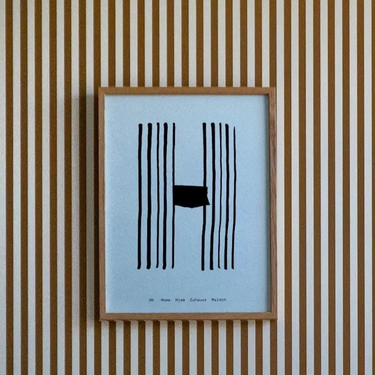 Alphabet Spaghetti by ATWTP - H Print by PAPER COLLECTIVE (paper-collective-alphabet-poster-print-h-print)