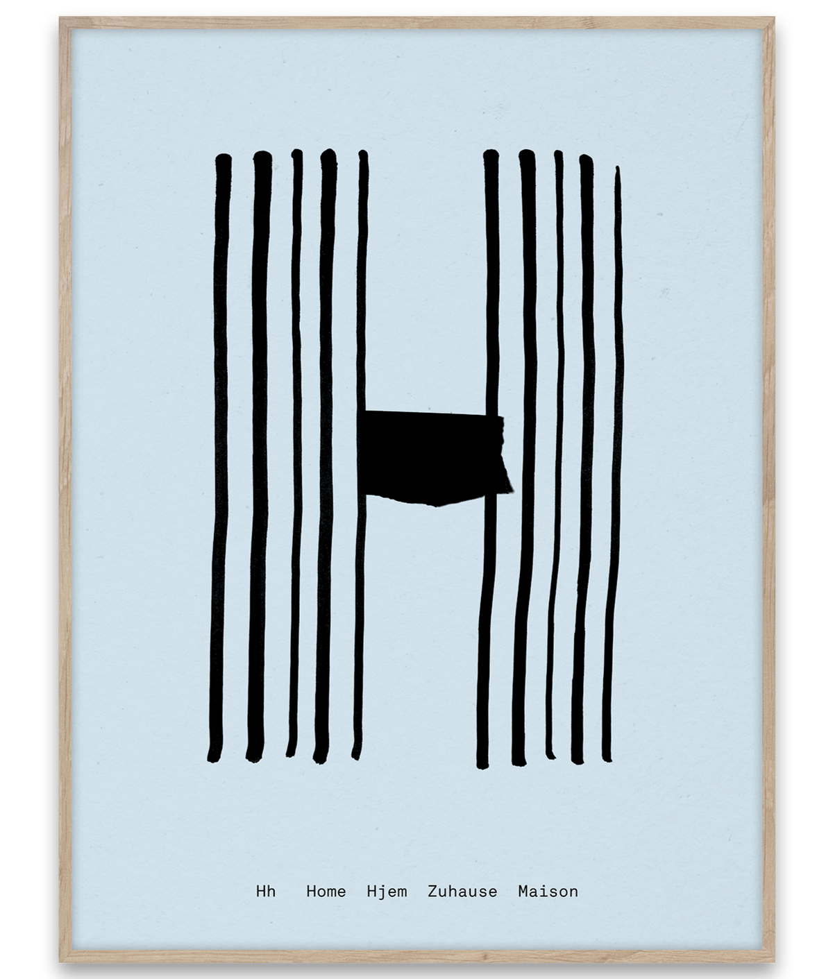 Alphabet Spaghetti by ATWTP - H Print by PAPER COLLECTIVE (paper-collective-alphabet-poster-print-h-print)