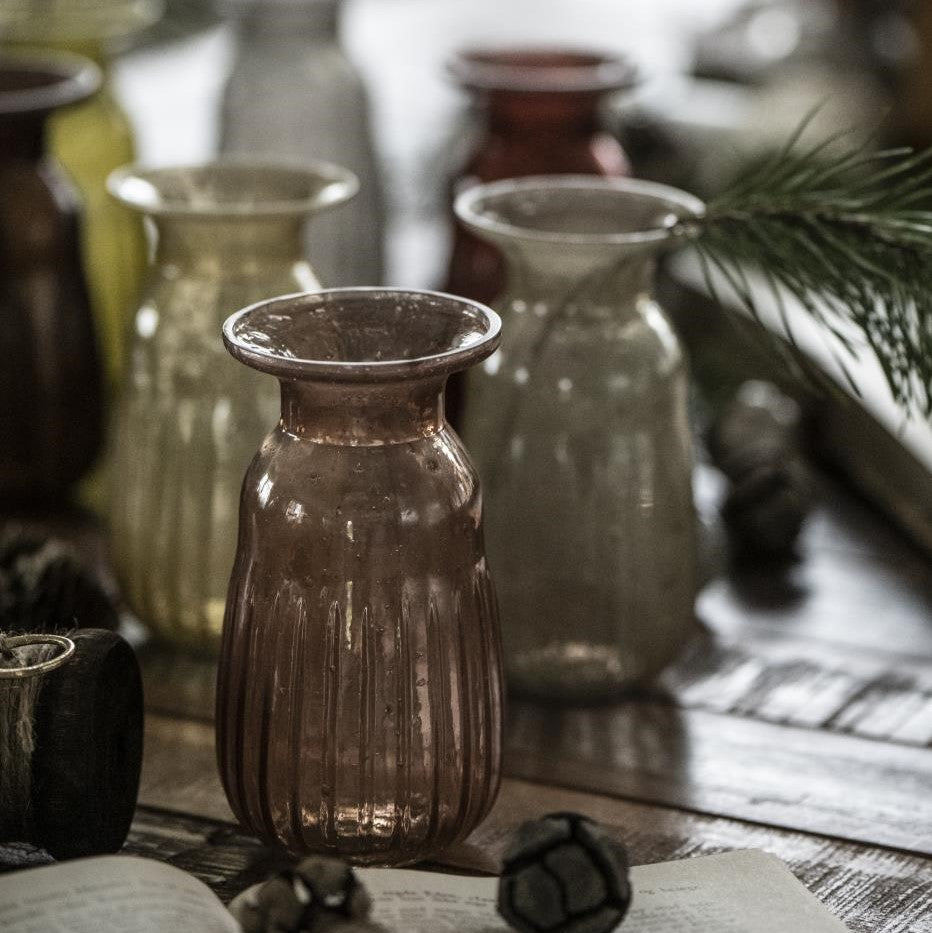 HYACINTH Bud Vase | Fog by IB LAURSEN (ib-laursen-hyacinth-vase-pebbled-glass-fog)