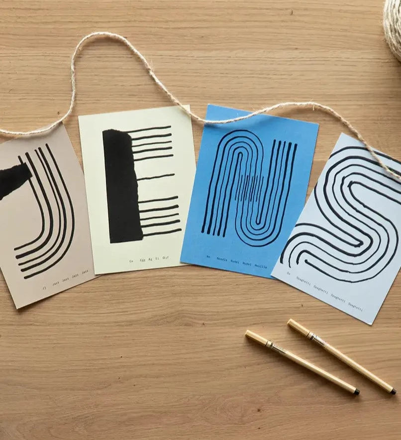 Alphabet Spaghetti by ATWTP - J Print by PAPER COLLECTIVE (paper-collective-alphabet-poster-print-j-print)