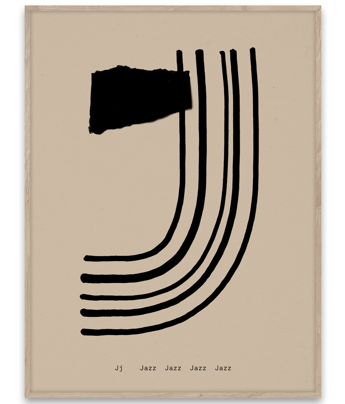 Alphabet Spaghetti by ATWTP - J Print by PAPER COLLECTIVE (paper-collective-alphabet-poster-print-j-print)