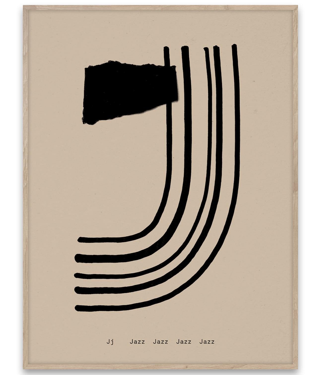 Alphabet Spaghetti by ATWTP - J Print by PAPER COLLECTIVE (paper-collective-alphabet-poster-print-j-print)