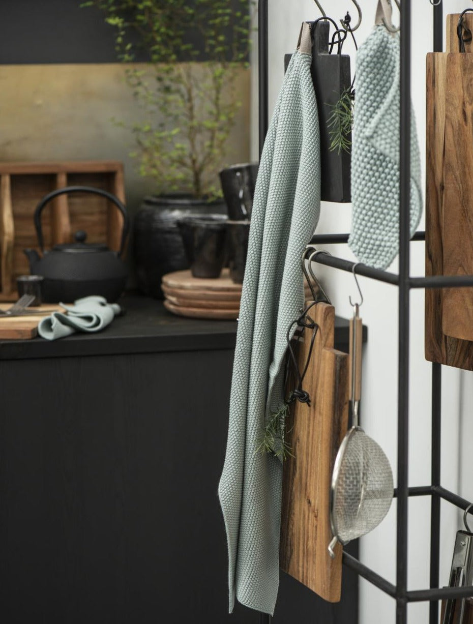 MYNTE Kitchen Towel | Dusty Green by IB LAURSEN (ib-laursen-towel-mynte-dusty-green-knitted)