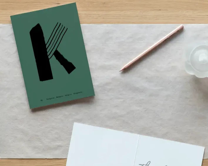 Alphabet Spaghetti by ATWTP - K Print by PAPER COLLECTIVE (paper-collective-alphabet-poster-print-k-print)