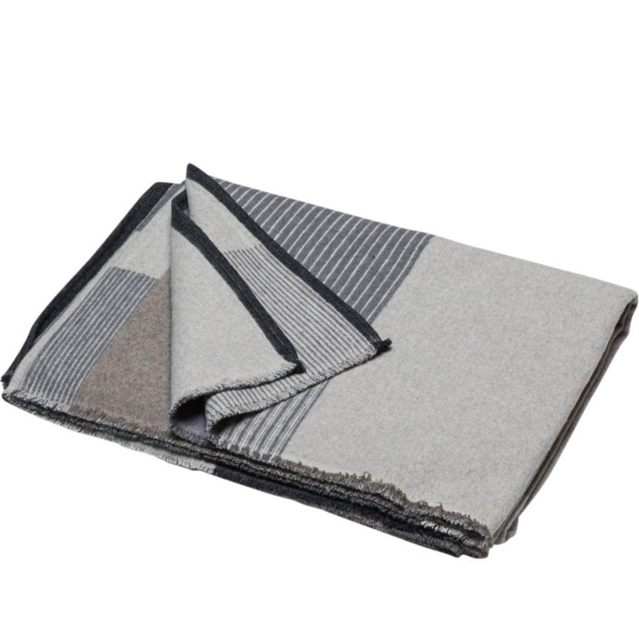 Luca Patches Blanket | Charcoal by DAVID FUSSENEGGER (charcoal-patches-luca-throw)