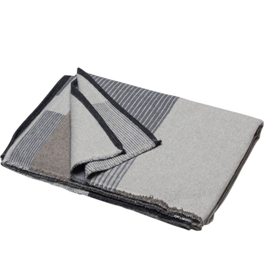 Luca Patches Blanket | Charcoal