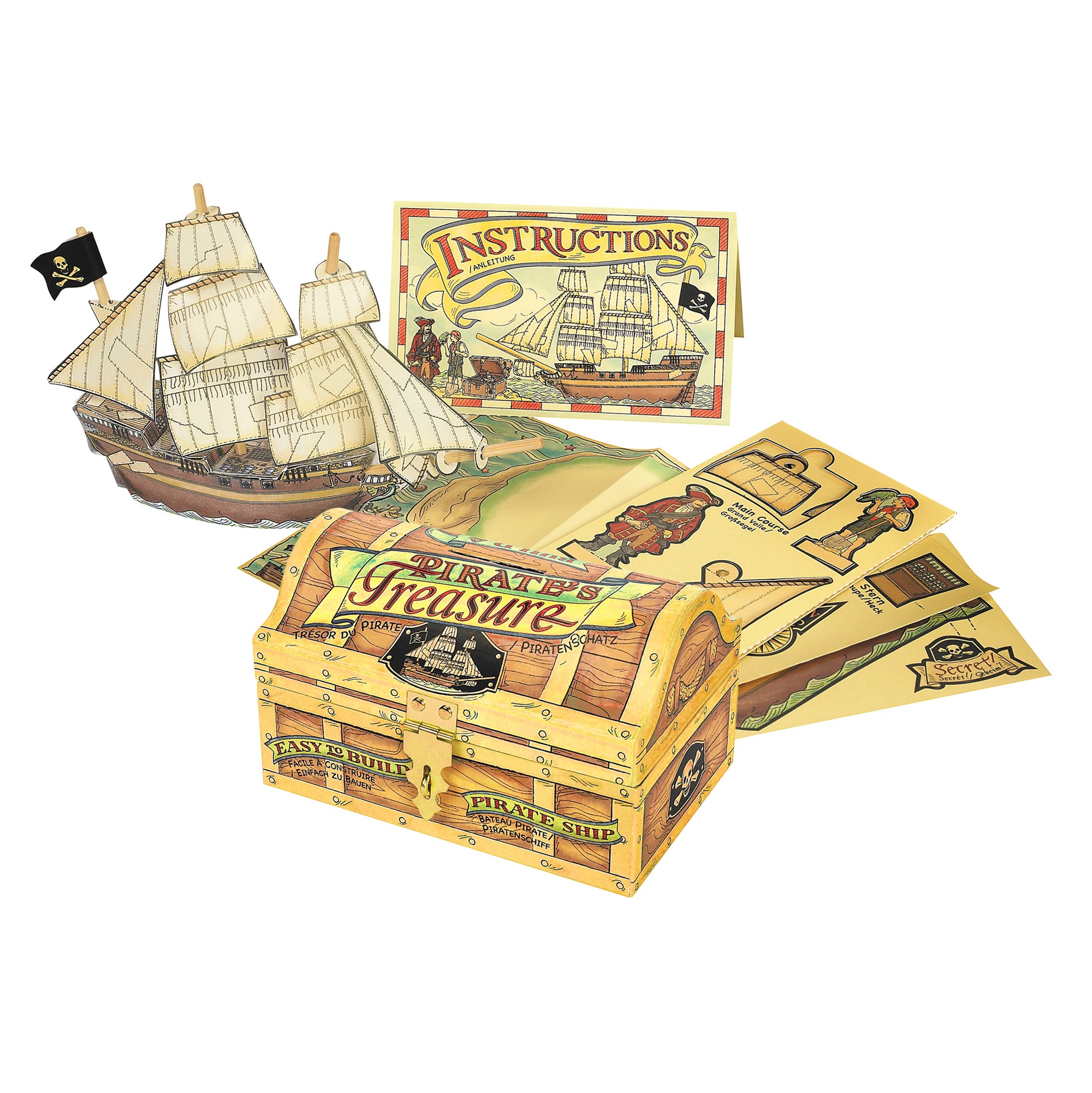 Pirate's Treasure Easy to Build Pirate Ship Activity Set