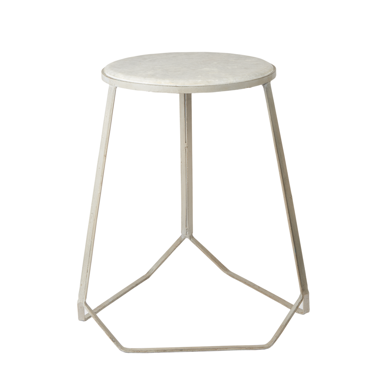 Marcello Iron and Marble Stool - Grey by IB LAURSEN (affari-of-sweden-marcello-stool-s-grey)