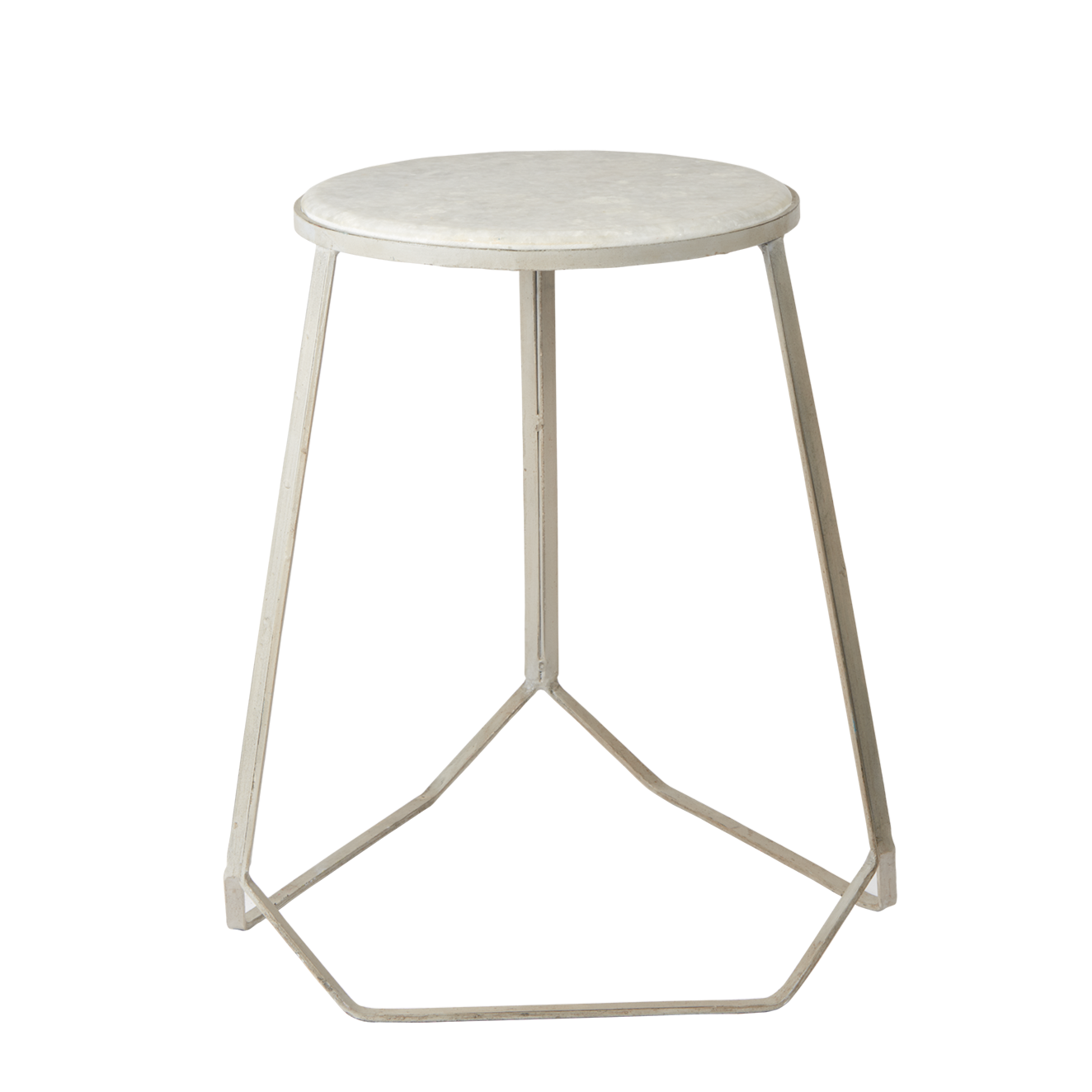 Marcello Iron and Marble Stool - Grey by IB LAURSEN (affari-of-sweden-marcello-stool-s-grey)
