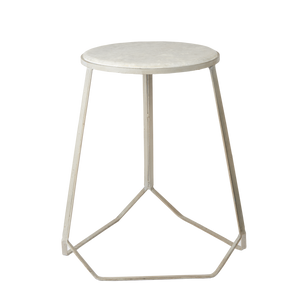 Marcello Iron and Marble Stool - Grey