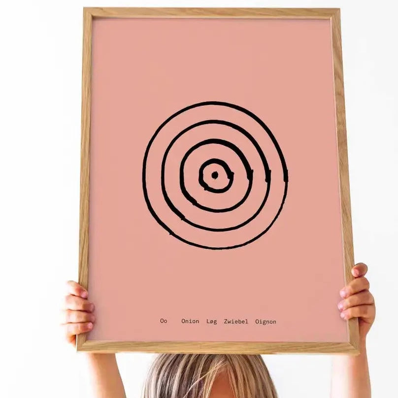 Alphabet Spaghetti by ATWTP - O Print by PAPER COLLECTIVE (paper-collective-alphabet-poster-print-o-print)