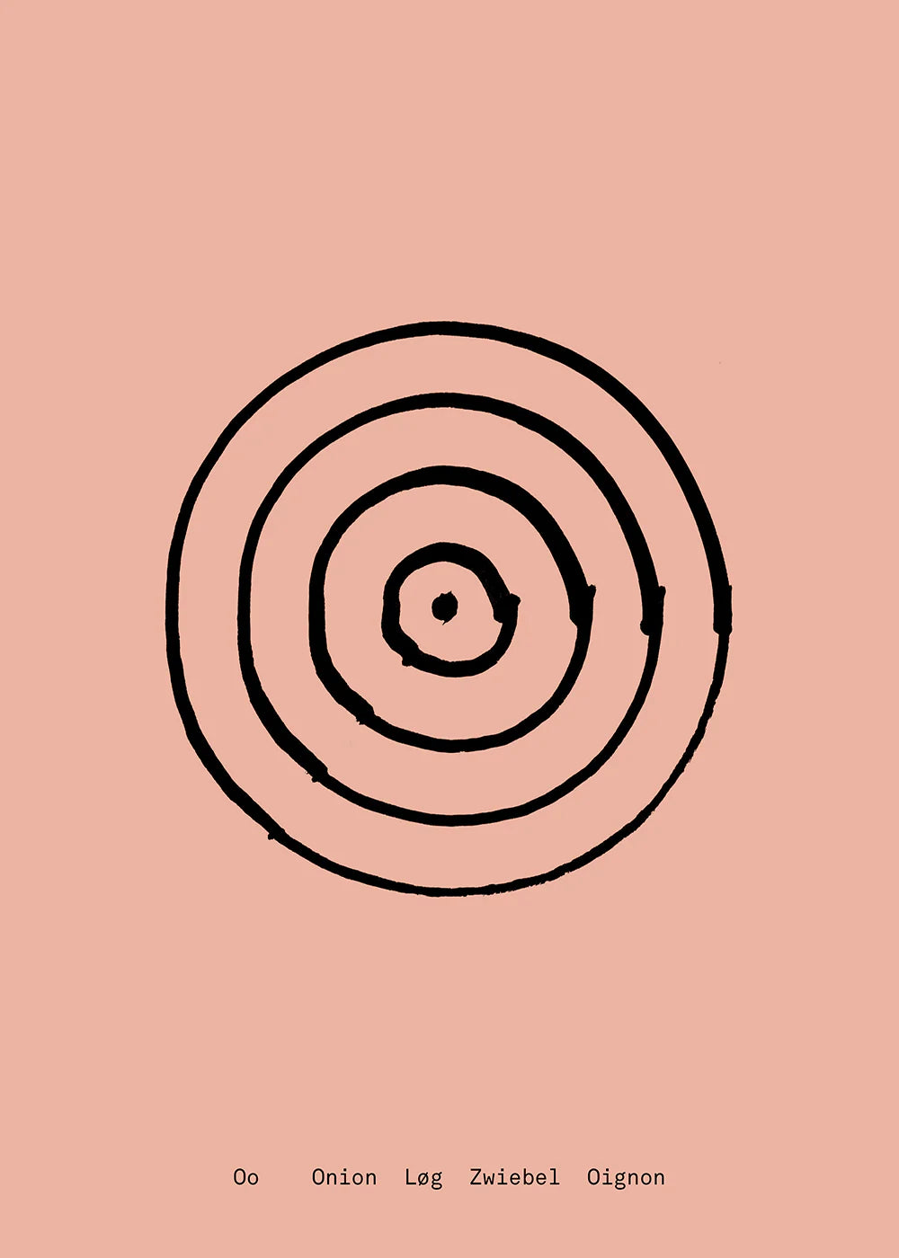 Alphabet Spaghetti by ATWTP - O Print by PAPER COLLECTIVE (paper-collective-alphabet-poster-print-o-print)