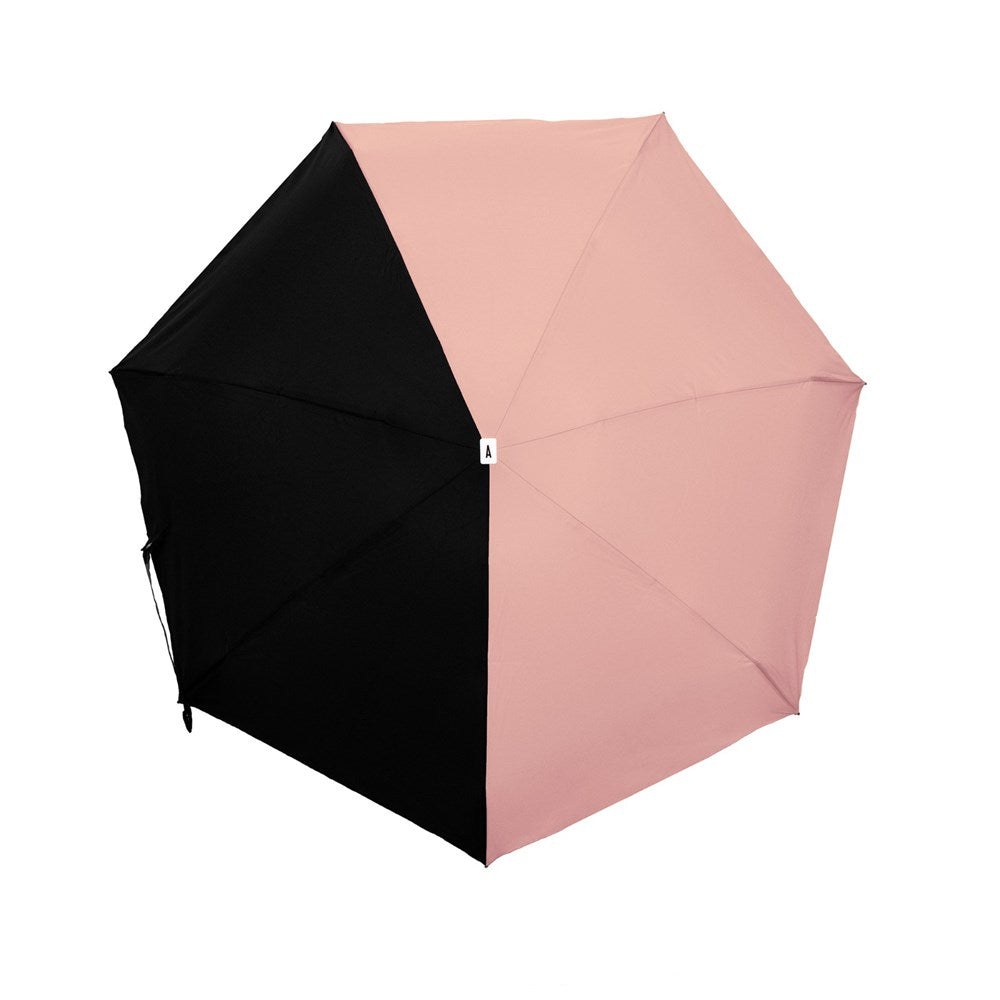 Micro Umbrella - Bi Colour/Edith - Coral & Black