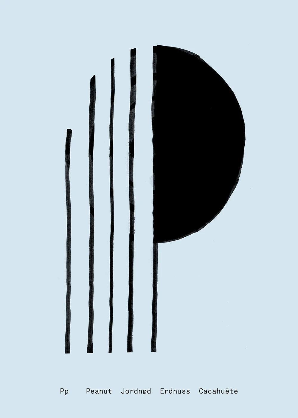 Alphabet Spaghetti by ATWTP - P Print by PAPER COLLECTIVE (paper-collective-alphabet-poster-print-p-print)