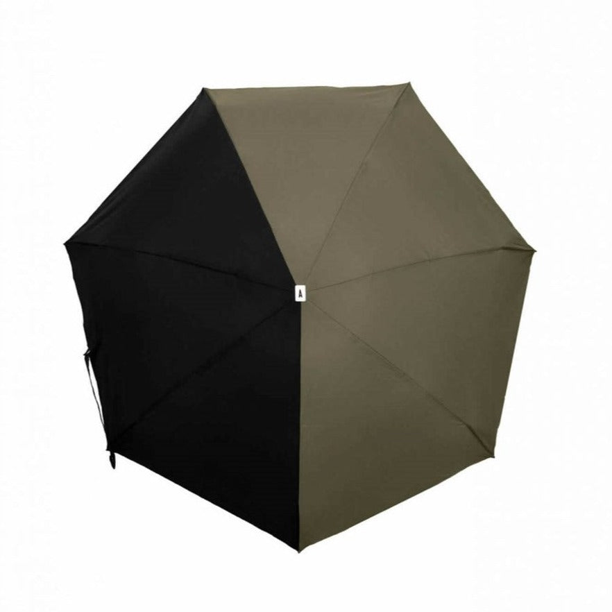 Micro Umbrella - Bi Colour/Alma -  Khaki & Black