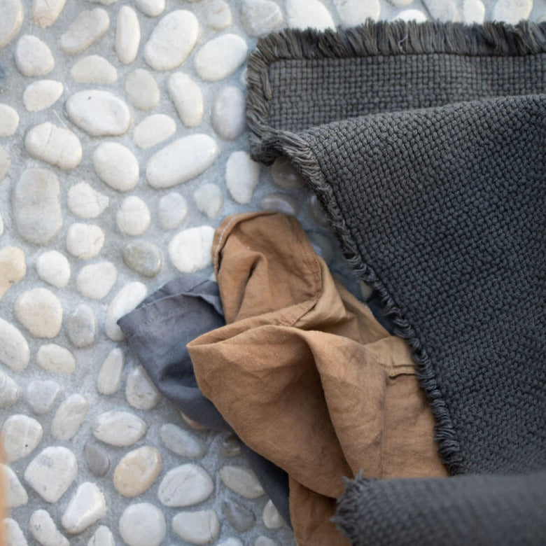 PATARA Bath Mat 120cm | Dark Grey by HOME LINEN LABELS (home-linen-labels-patara-70-120-cm-dark-grey-bath-mat)