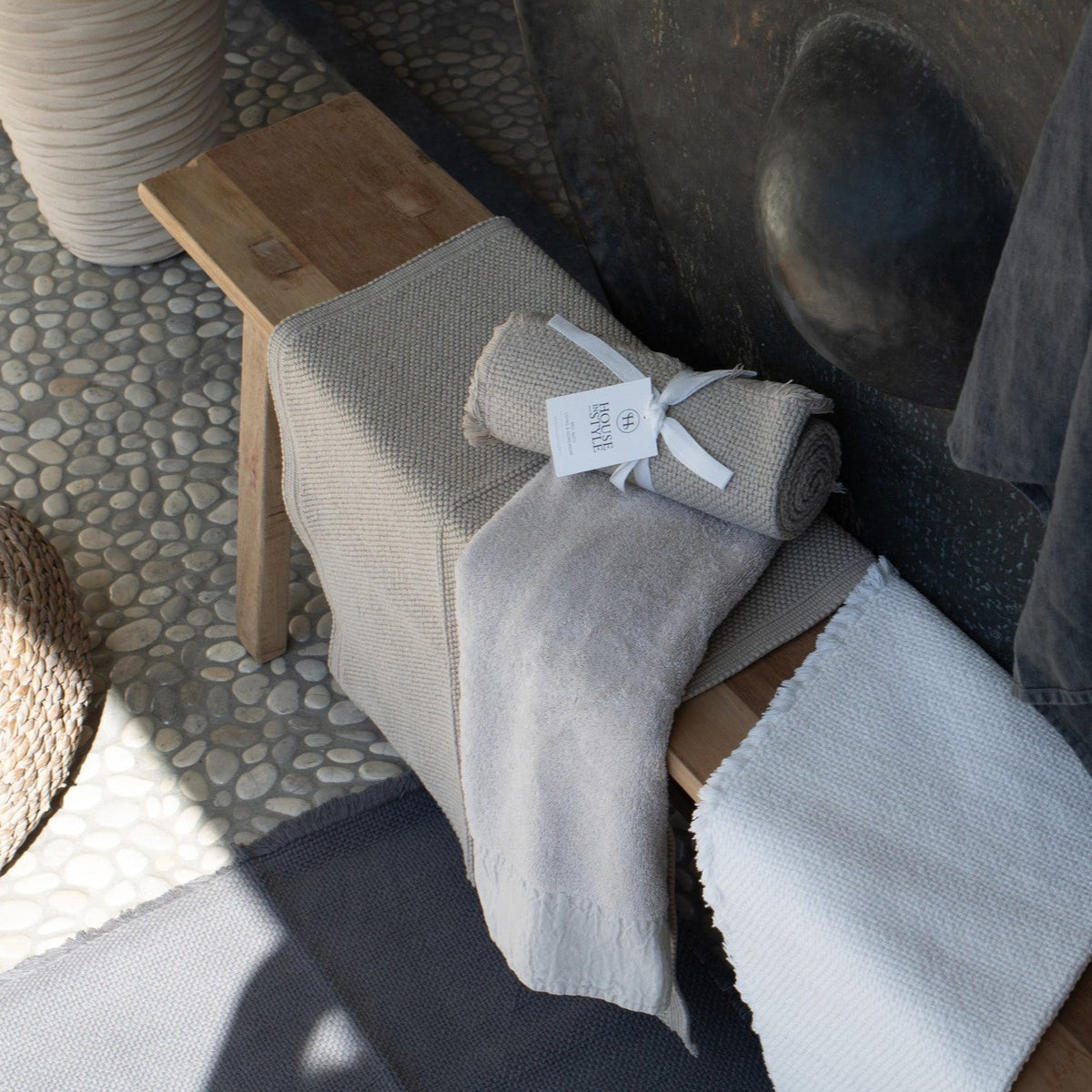 PATARA Bath Mat 120cm | Dark Grey by HOME LINEN LABELS (home-linen-labels-patara-70-120-cm-dark-grey-bath-mat)