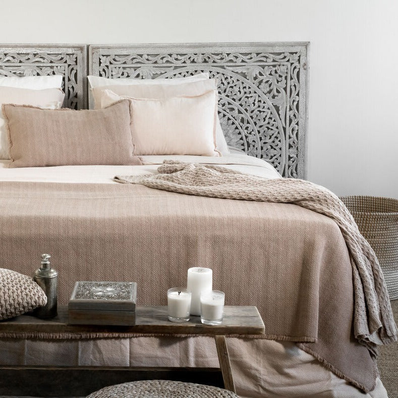 PATARA Bedspread 140X260 - Dark Powder by HOME LINEN LABELS (home-linen-labels-patara-140-260cm-dark-powder-plaid)