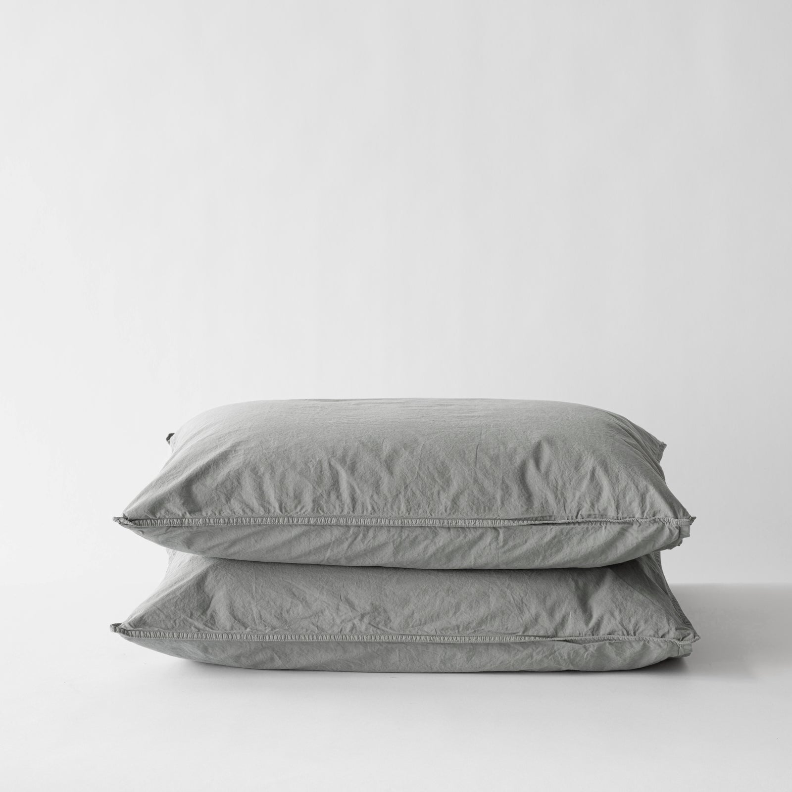 Cotton Pillowcase Set of 2 | Dove by TELL ME MORE (tell-me-more-cotton-pillowcase-set-of-2-dove)
