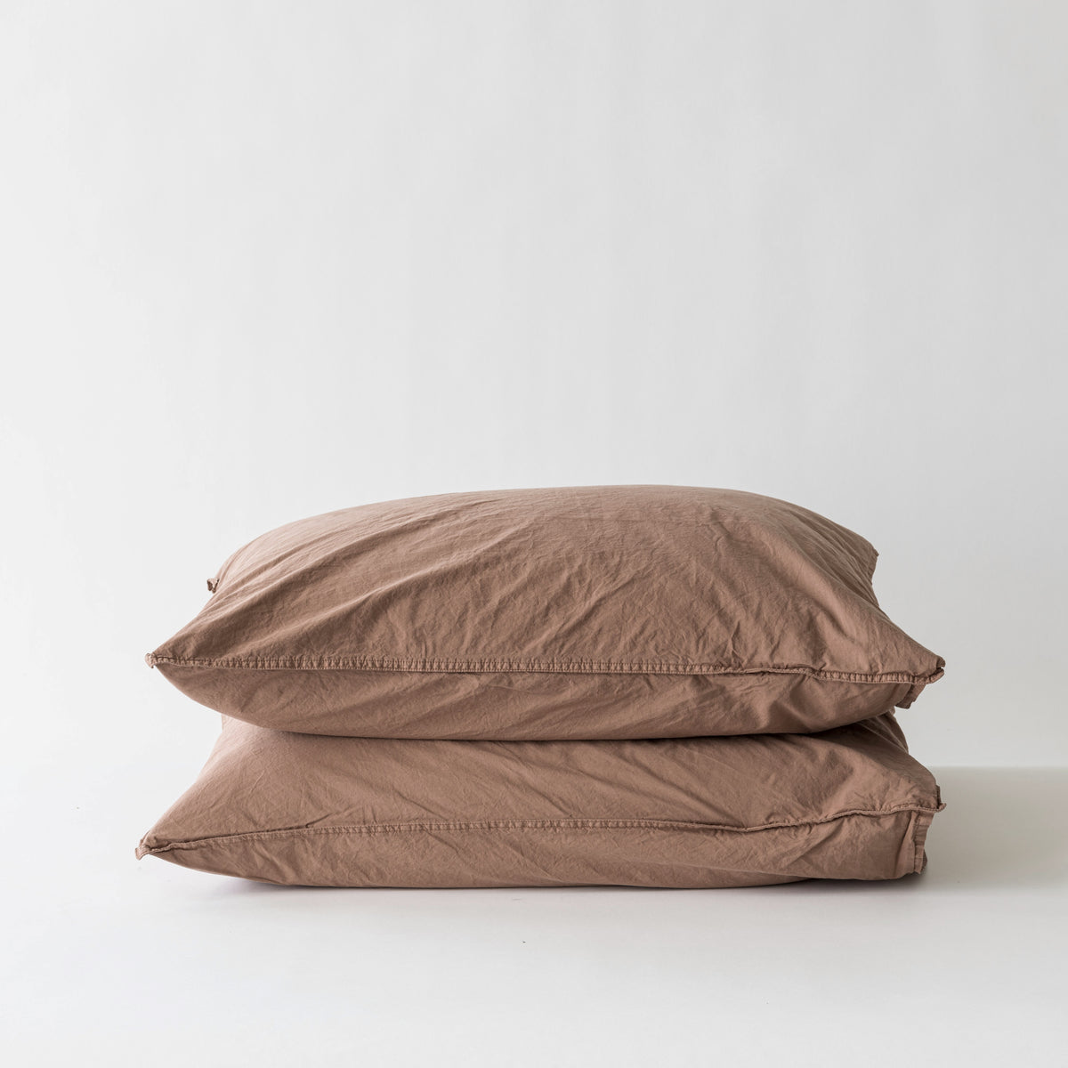 Cotton Pillowcase Set of 2 | Tan by TELL ME MORE (tell-me-more-cotton-pillowcase-set-of-2-tan)