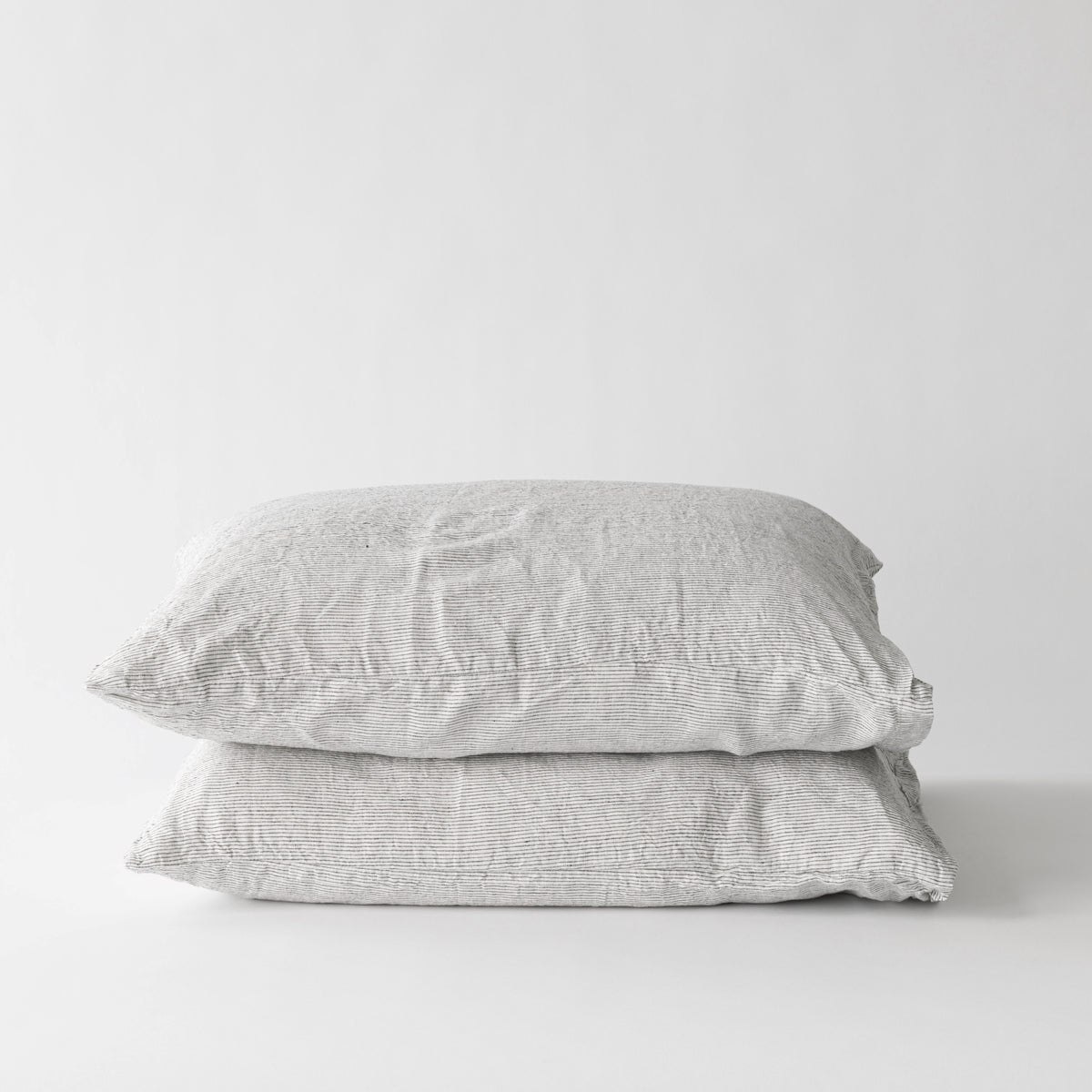 Linen Pillowcases Set Of 2 | Pinstripe by TELL ME MORE (tell-me-more-linen-pillowcases-set-of-2-pinstripe)
