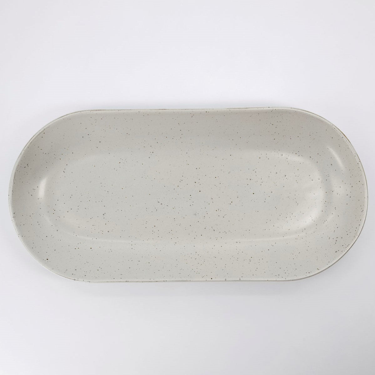 Pion Serving Dish 38cm | Grey/White by HOUSE DOCTOR (house-doctor-serving-dish-pion-grey-white-l-38cm)