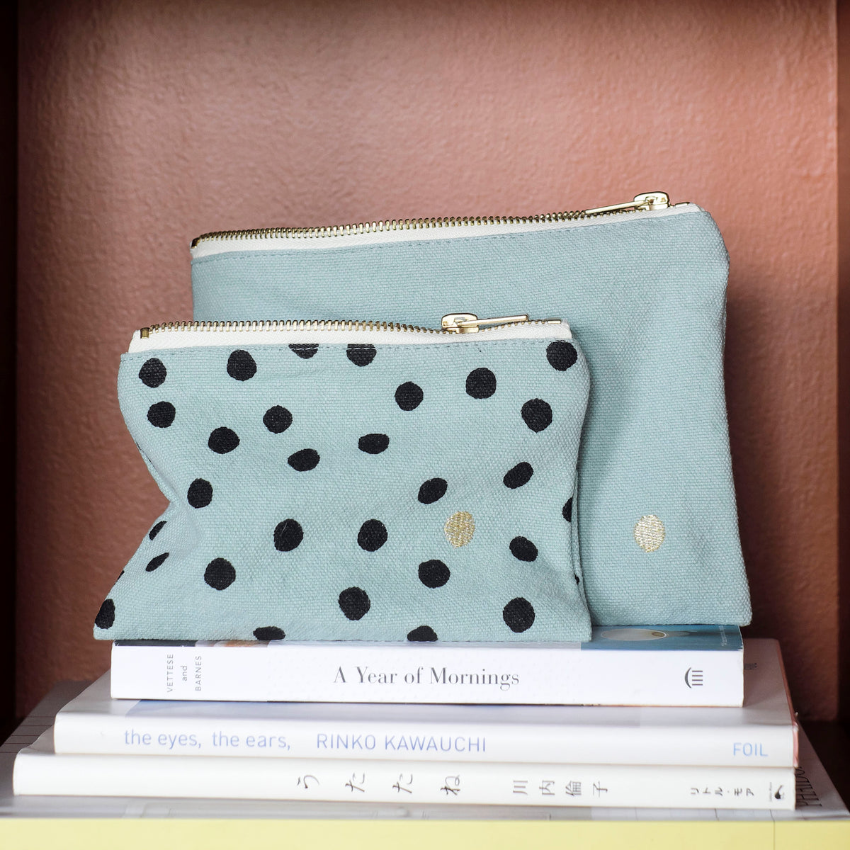 Pouch Polka S | Celadon by La Cerise Sur Le Gateau (la-cerise-sur-la-gateau-pouch-polka-celadon-s)