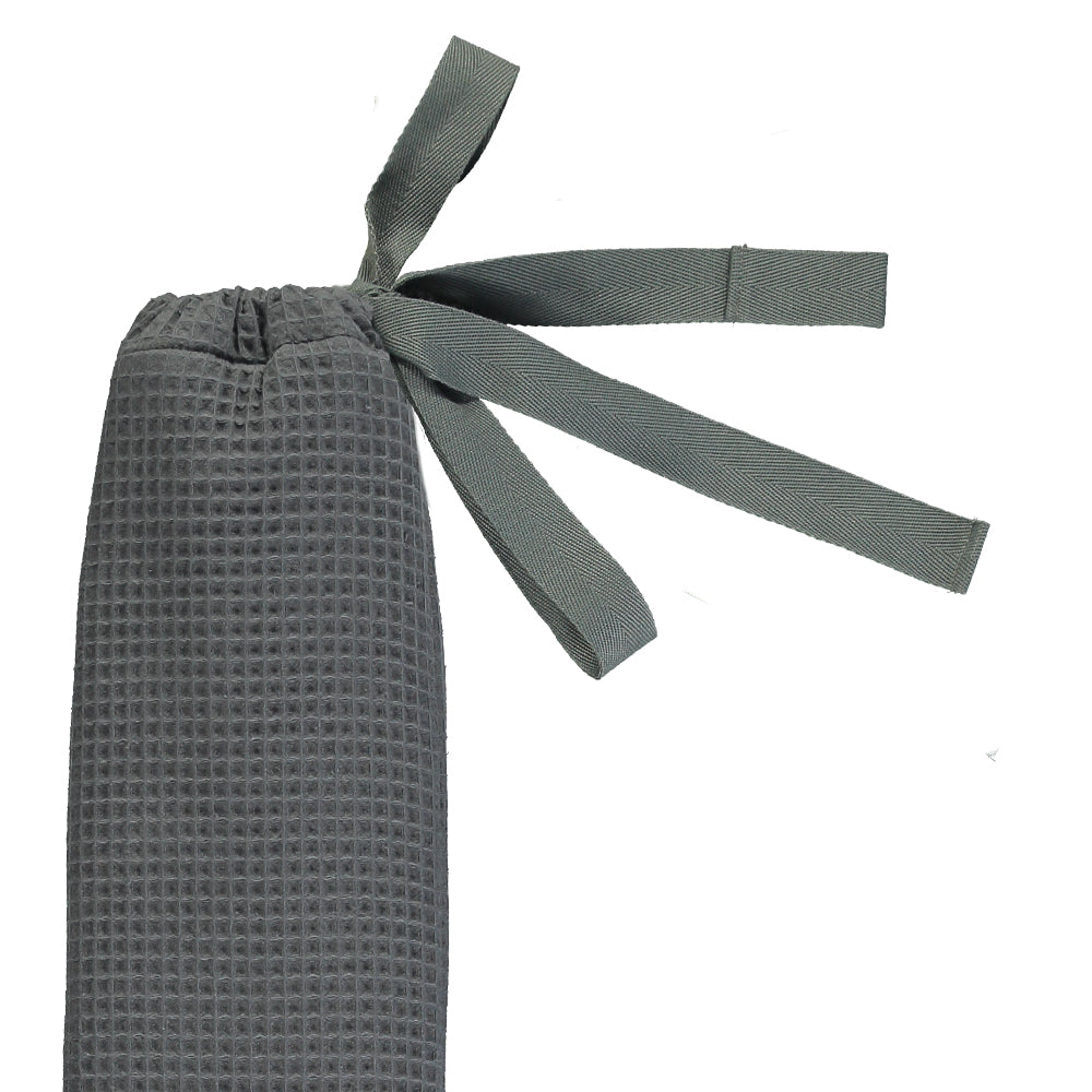 Long hot water bottle 100% Cotton Waffle |Grey by YUYU BOTTLE (yuyu-bottle-yuyu-bottle-waffle-grey)