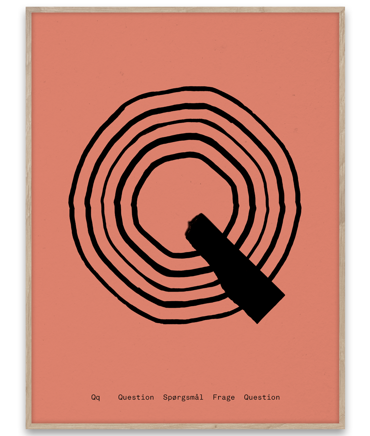 Alphabet Spaghetti by ATWTP - Q Print by PAPER COLLECTIVE (paper-collective-alphabet-poster-print-q-print)