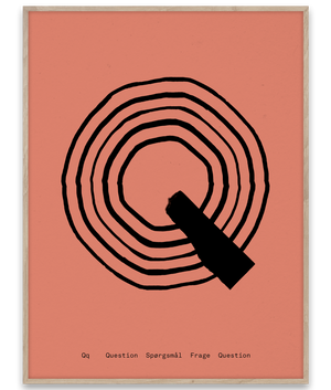 Alphabet Spaghetti by ATWTP - Q Print