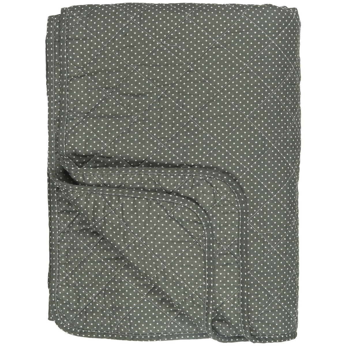 QUILT - Olive/Mini White Dots by IB LAURSEN (ib-laursen-quilt-olive-w-mini-dots)