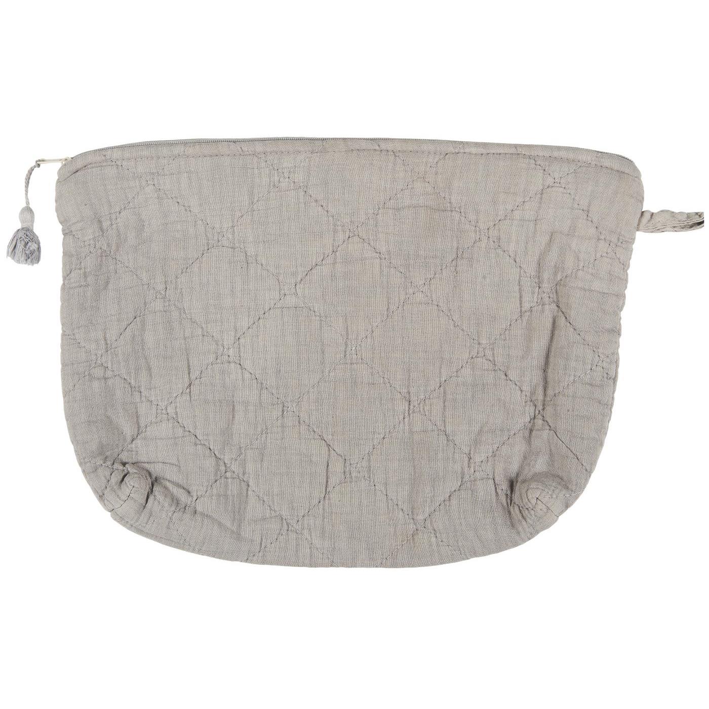 Quilted Travel Pouch - Ash Grey