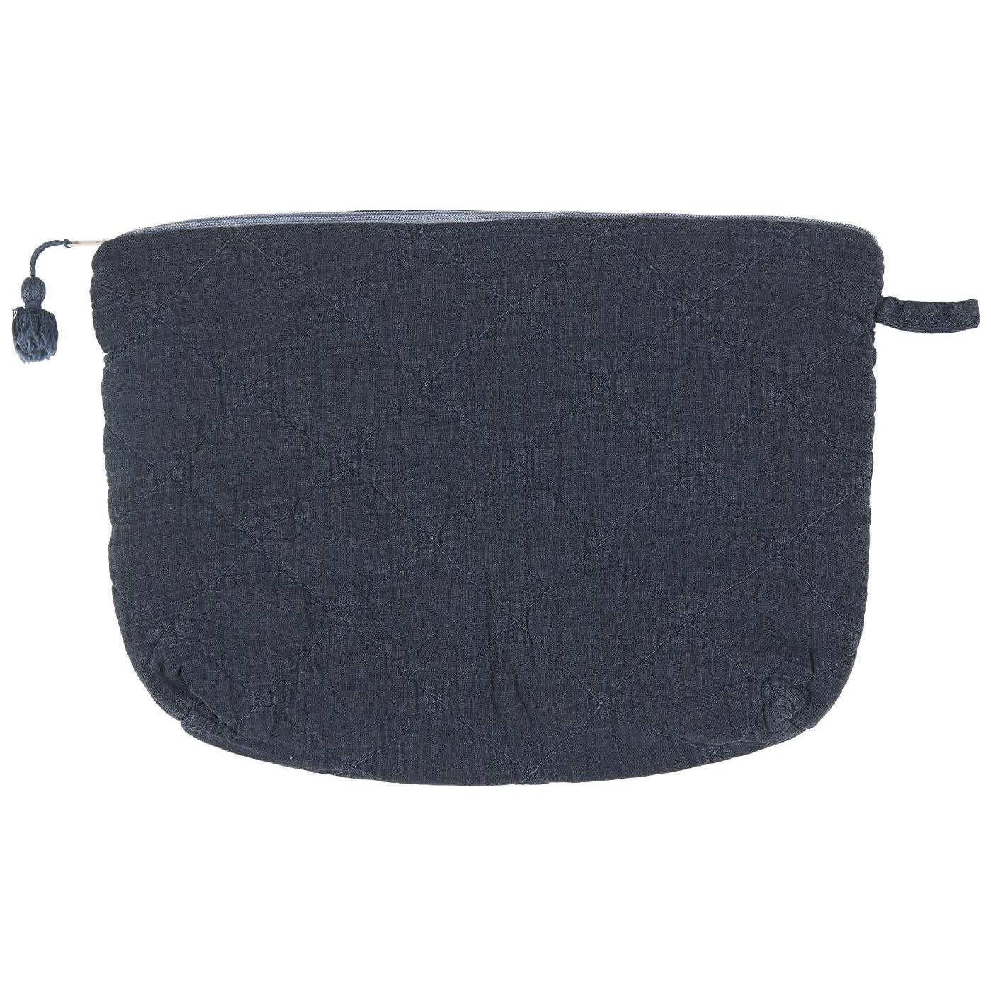 Quilted Travel Pouch - Deep Blue