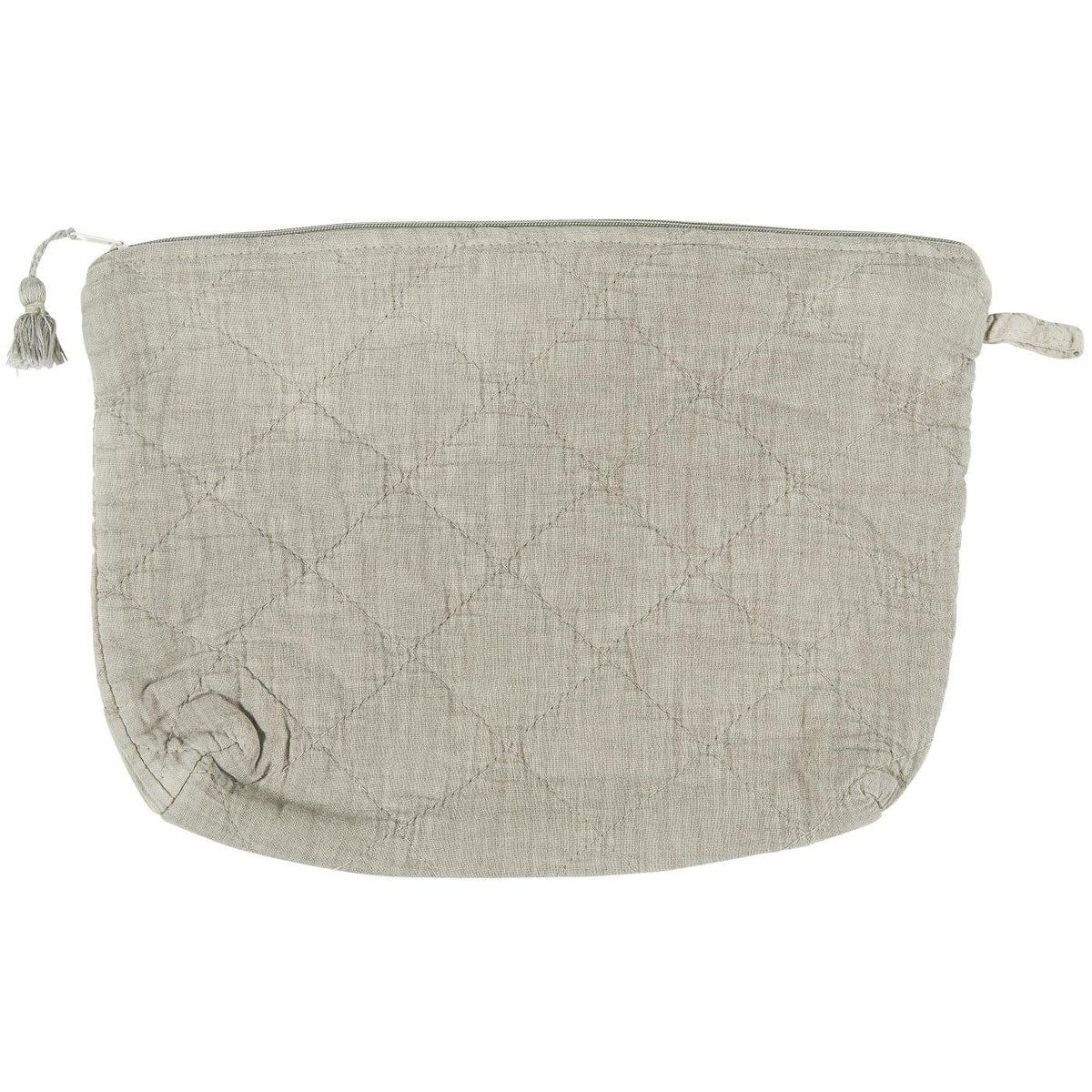 Quilted Travel Pouch - Lichen by IB LAURSEN (ib-laursen-toiletry-bag-quilted-linen)