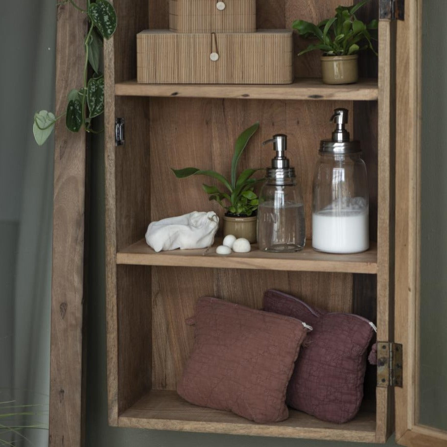 Quilted Travel Pouch - Tuscan Red by IB LAURSEN (ib-laursen-toiletry-bag-quilted-coral-almond)