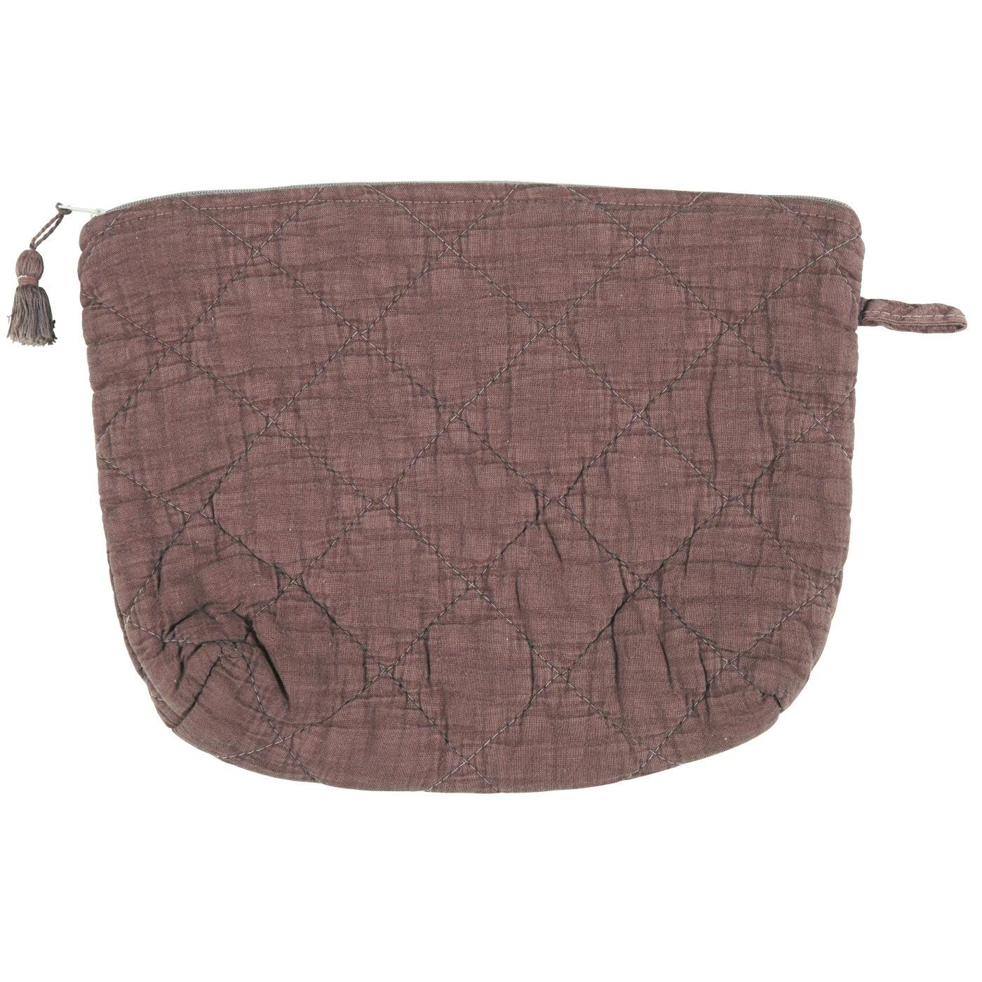 Quilted Travel Pouch - Tuscan Red by IB LAURSEN (ib-laursen-toiletry-bag-quilted-coral-almond)