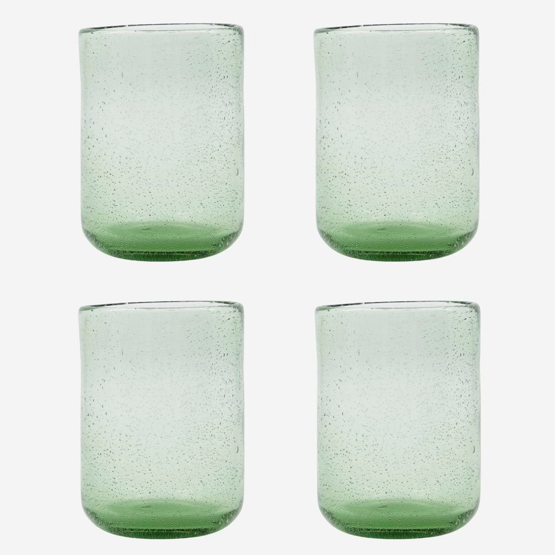 RICH Drinking Glass Set of 4 | Green by HOUSE DOCTOR (house-doctor-glass-rich-light-green)