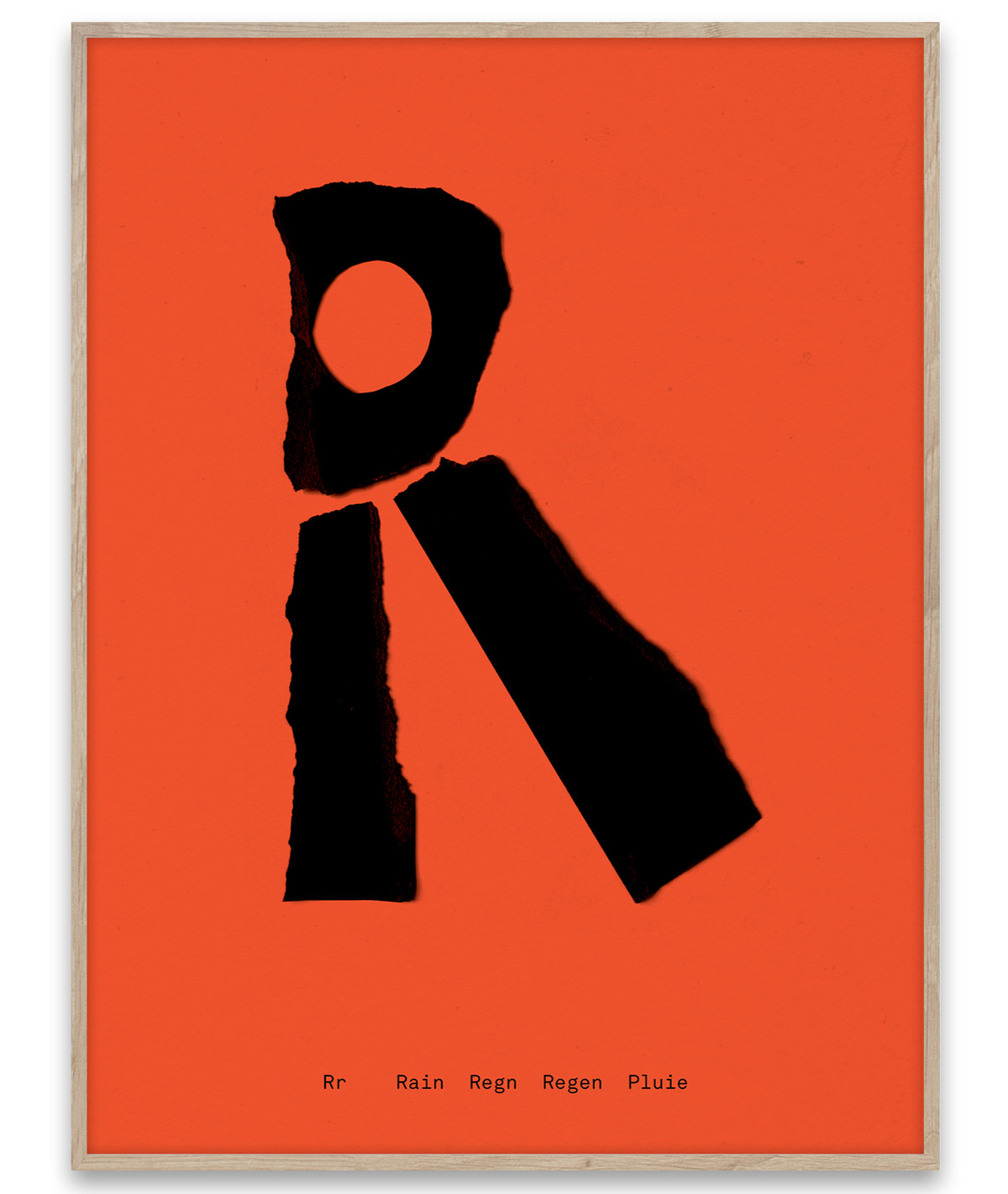 Alphabet Spaghetti by ATWTP - R Print by PAPER COLLECTIVE (paper-collective-alphabet-poster-print-r-print)