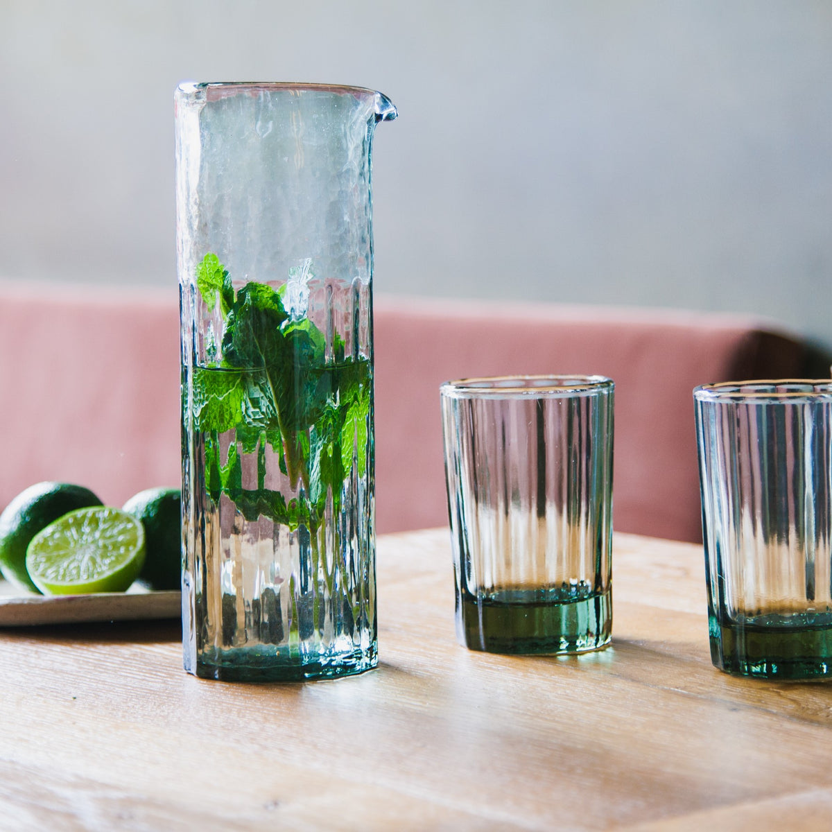 REED TUMBLER Set of 4 | Smokey Green by BRUT (brut-tumbler-reed-green)