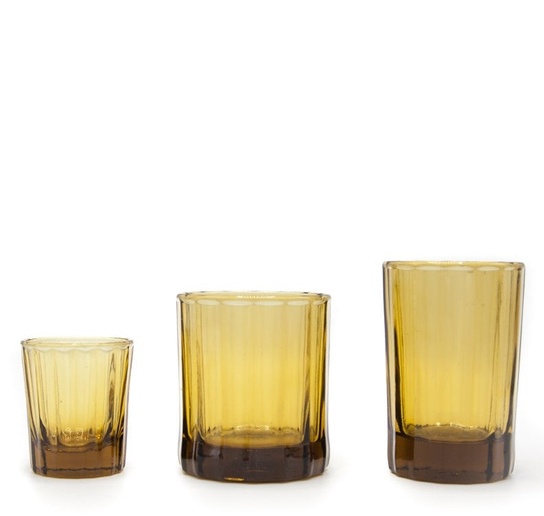 REED TUMBLER Set of 4 | Amber by BRUT (brut-tumbler-reed-amber)