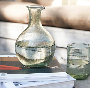 Rich Glass Water Jug | Green