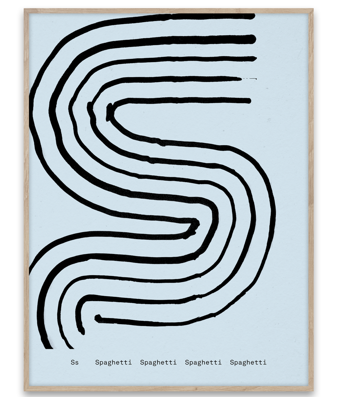Alphabet Spaghetti by ATWTP - S Print