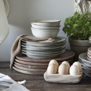 SAND DUNES Lunch Plate | Green/Grey Speckle