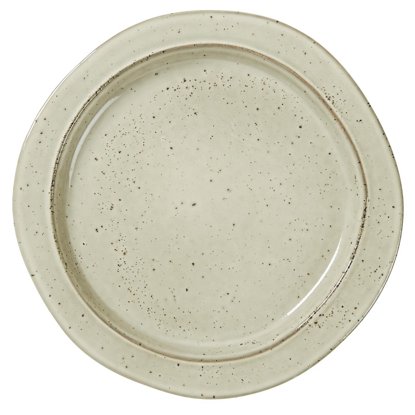 SAND DUNES Lunch Plate | Green/Grey Speckle